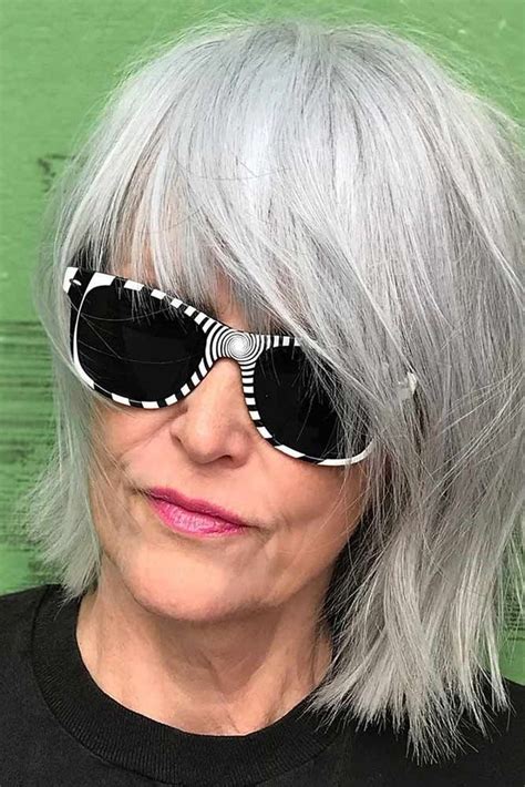 30 Amazing Bangs Hairstyles Ideas To Inspire Grey Hair With Bangs