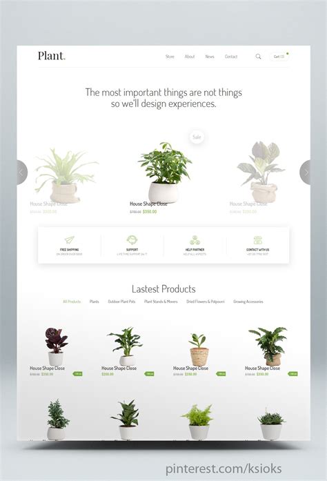 Gardening And Houseplants Html Website Template Website Design