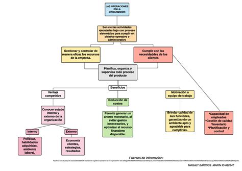 Mapa Conceptual Gestión De Las Operaciones En La Organización Magaly