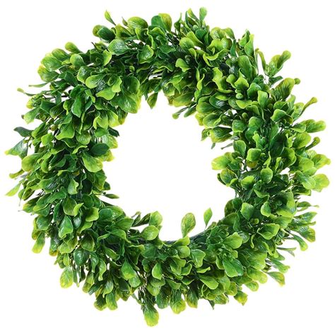Coolmade 15 Boxwood Wreath Spring Wreaths For Front Door Green