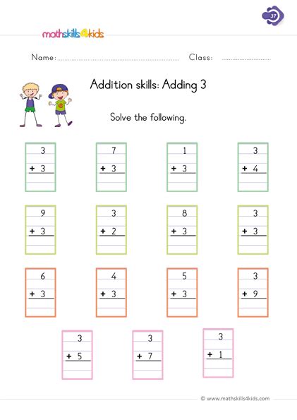1 Digit Addition Worksheets for Grade 1 | 1st Grade Basic ...