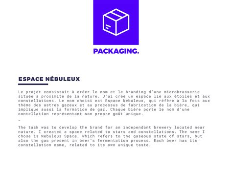 ESPACE NÉBULEUX - Packaging on Behance