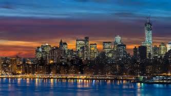 Manhattan Skyline New York Panorama Wallpapers Hd Wallpapers Id
