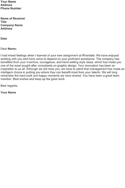 Check spelling or type a new query. Farewell Letter Sample - Download FREE Business Letter ...