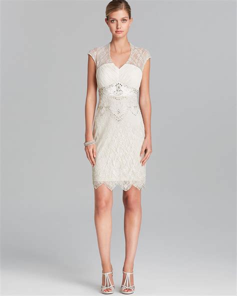 Dresses for special events, for evenings, proms and weddings. Sue Wong Dress - Cap Sleeve V Neck Lace Illusion Neckline ...