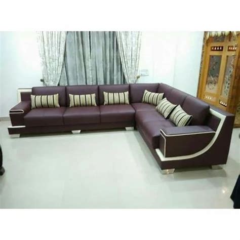 Living Room L Shaped Sofa At Rs 62000unit L Shape Sofa L Shaped