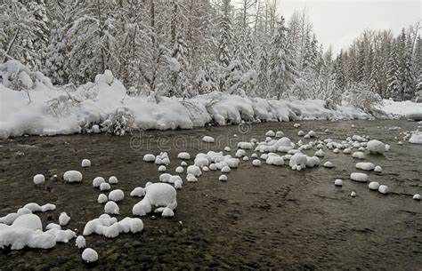 Winter On The Similkameen River Stock Image Image Of Christmas