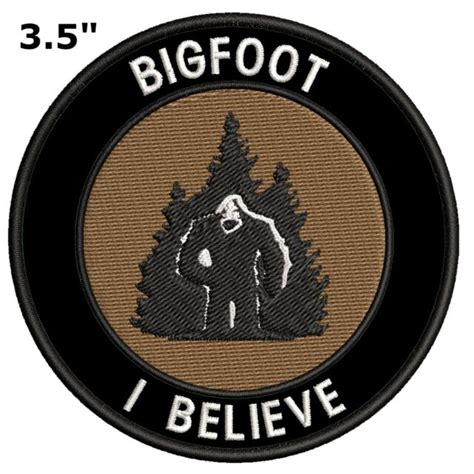 Bigfoot Lives Patch Sasquatch In The Forest Iron On I Believe