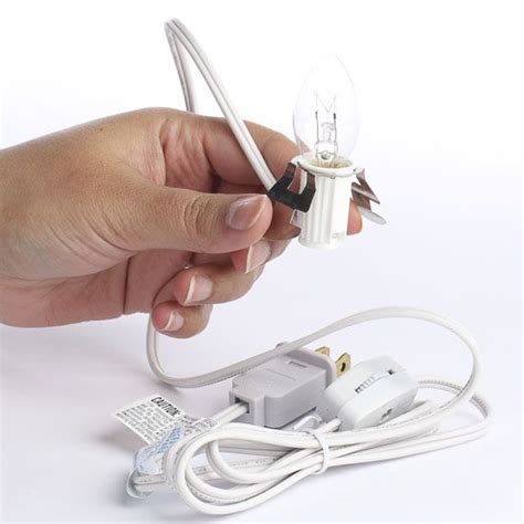 Check spelling or type a new query. White Electric Clip-In Cord with Bulb - Lamp Making ...