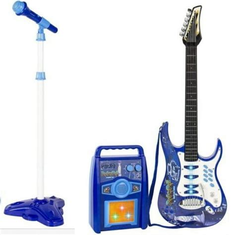 Imeshbean Kids Electric Musical Guitar Toy Play Set W 6 Demo Songs