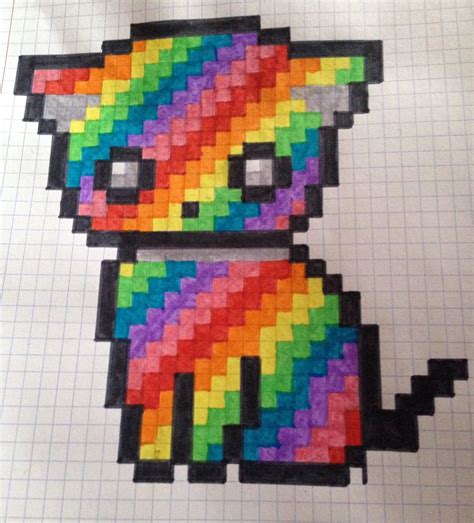 Pixel Art Chat Multicolore 31 Idées Et Designs Pour Vous Inspirer En
