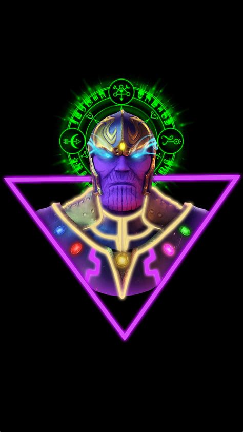 Neon Thanos Marvel Infinity War Avengers Bollywood Hollywood Hd