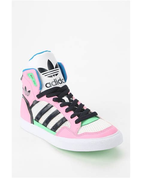 Adidas Originals Extaball Leather High Top Sneaker In Pink Lyst