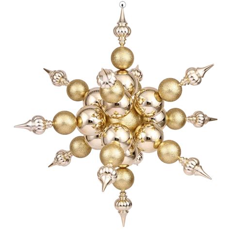 Vickerman 24756 Gold Colored Christmas Tree Snowflake Ornament