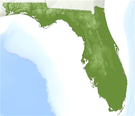 Physical Map Of Florida