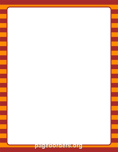 Red And Orange Striped Border Clip Art Page Border And