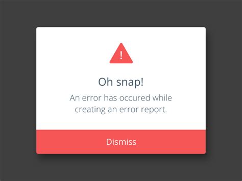 A Sign That Says Oh Snap An Error Has Occurred While Creating An Error
