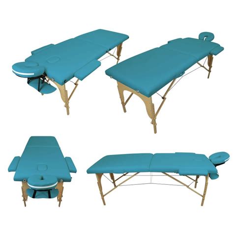 Vivezen ® Folding Massage Table 2 Zones Foldable Wooden Portable Ebay