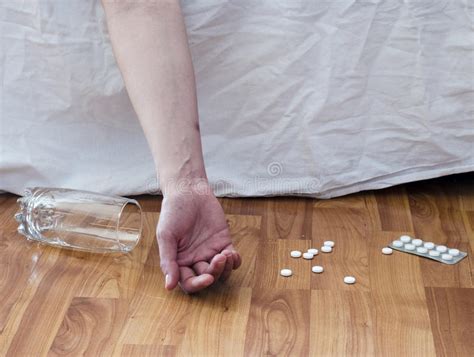 Suicide With Pills Drug Abuse Concept Stock Image Image Of Medicated
