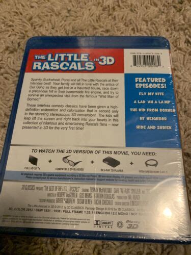 little rascals the best of the little rascals in 3d [new blu ray 3d] ebay