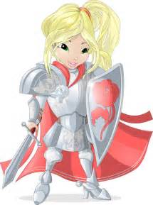 Cute Girl Warrior Cartoon Stock Vector Illustration Of Smile 58963685