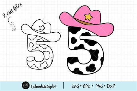 Cowgirl Number Five Svg Graphic By CatAndMe Creative Fabrica