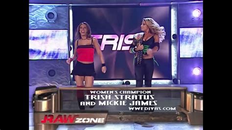 Trish Stratus And Mickie James Entrance On Raw 1172005 Youtube