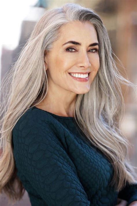 silver model management paris silver grey hair long gray hair hair styles
