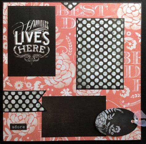 A Scrapbook Page With Black And White Designs