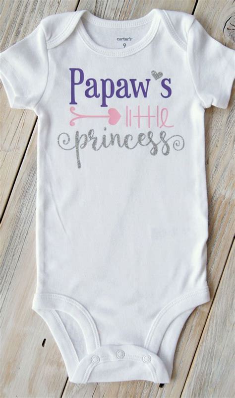 Papas Little Princess Baby Girl Bodysuit Baby Etsy Girl Onesies