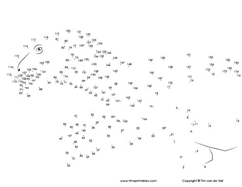 This works great for a traveling game. dinosaur connect the dots - Tim's Printables