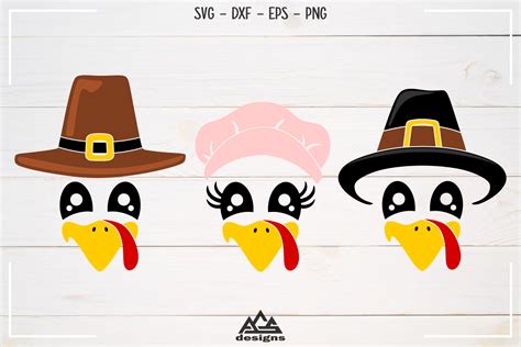 Cute Turkey Face Thanksgiving Svg Design By AgsDesign | TheHungryJPEG.com