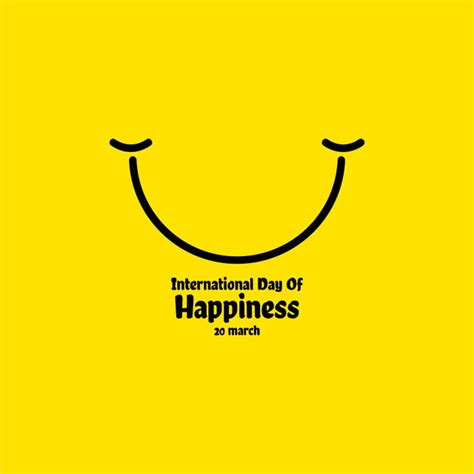 International Day Of Happiness Vector Template Design Illustration