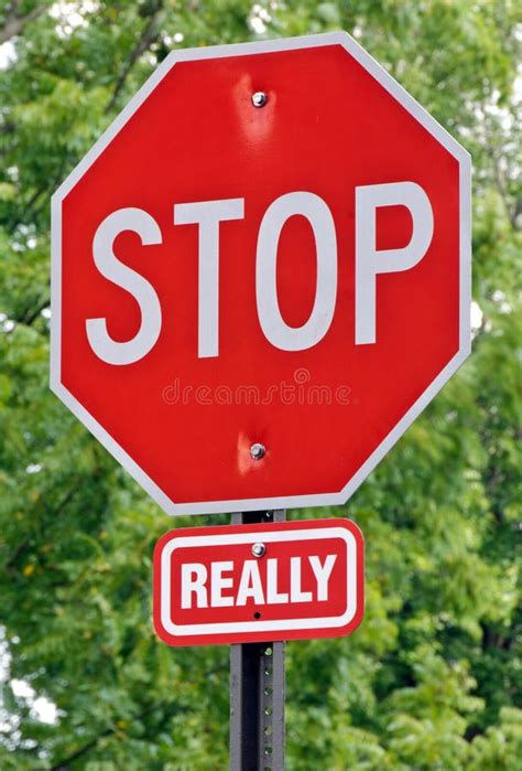 Humorous Stop Sign Stock Images Image 20864234