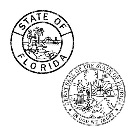 Florida State Seal Svg Bundle Great Seal Of Florida Png Bundle Fl