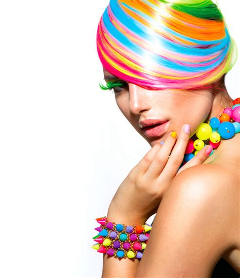 Colorful Color Hair Trendy Girl Stock Photo 09 Free Download