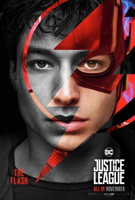 Ezra Miller As The Flash Justice League Poster By Concept Arts
