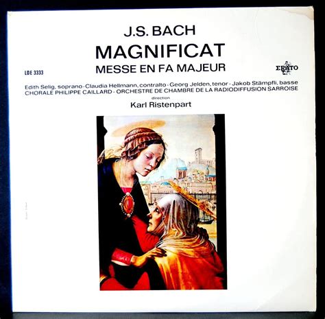 Js Bach Magnificat Messe En Fa Majeur Karl Ristenpart