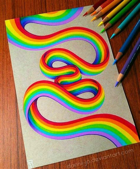 Cool Drawings Rainbow Drawing Colorful Drawings Color Pencil Art