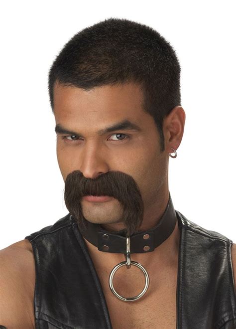 Dark Brown Leather Daddy Moustache Beards And Moustaches Costume Craze Moustaches Men