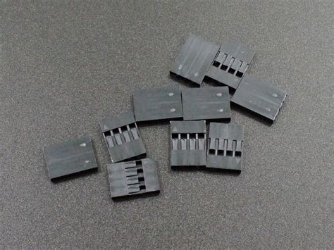 Dupont 2 54mm Connector Housing 4 Pin 10 Pack ProtoSupplies