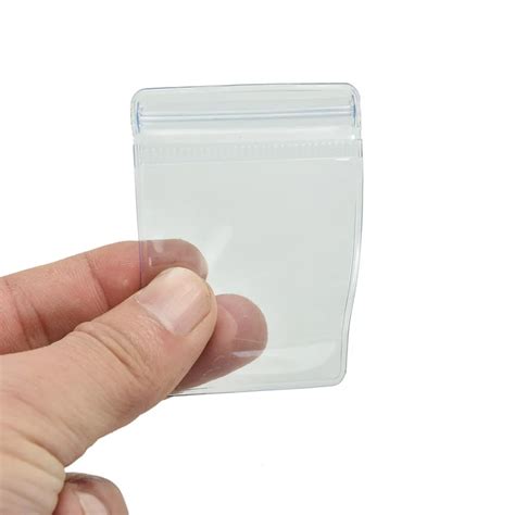 100pcslot Clear Pvc Plastic Coin Bag Case Wallets Storage Envelopes