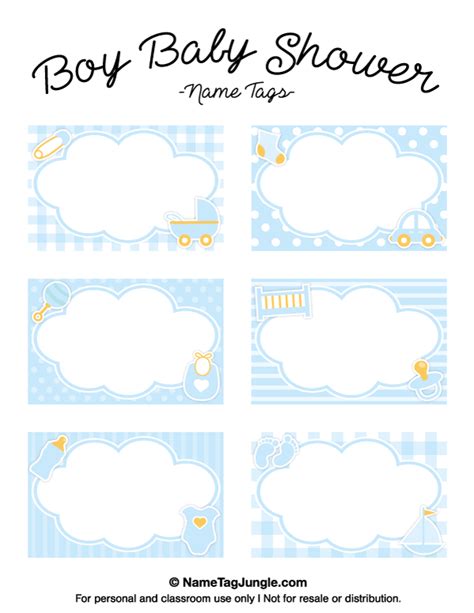 Browse below to choose one of these fun printable baby shower games to play at your baby shower. Printable Boy Baby Shower Name Tags
