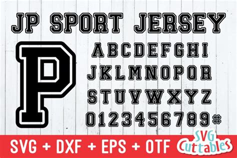 Jp Sport Jersey Athletic Font Collegiate Font