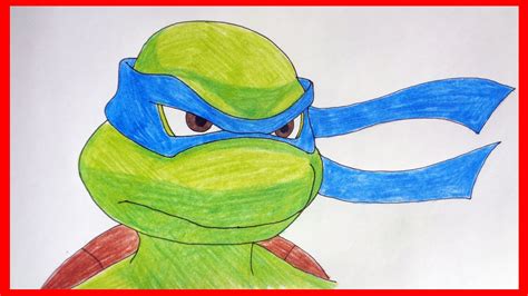 How To Draw Leonardo Ninja Turtles Tmnt Youtube