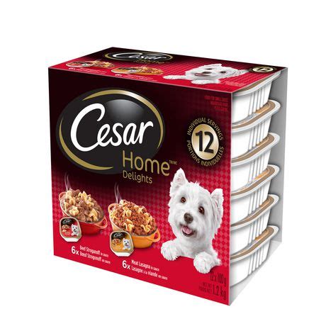 Love them back with cesar® gourmet dog food. Cesar Dog Food Home Delights 12 pack Lasagna and ...