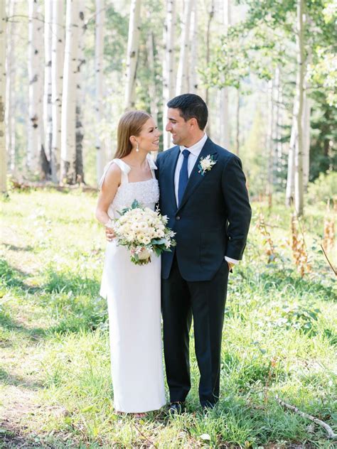 This Couple Tied The Knot Under A Chuppah Surrounded By Aspen Trees In