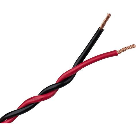 Audtek 16 Awg Stranded Ofc Twisted Pair Speaker Cabinet Hookup Wire Red