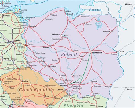 Interrail Routes In Central Europe Map Poland • Mappery