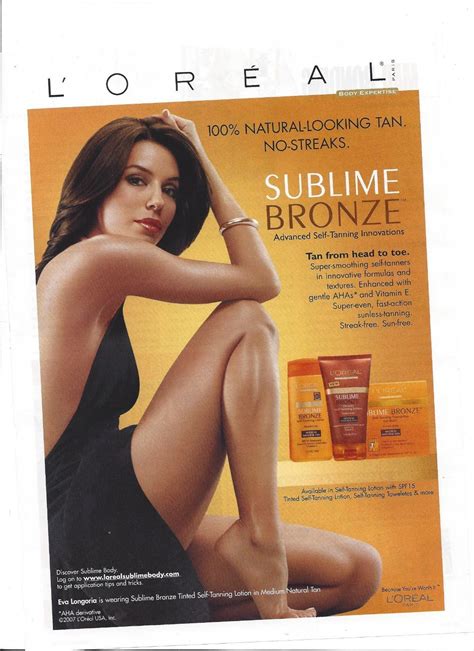 Magazine Advertisement With Eva Longoria For L Oreal Sublime Bronze 2007